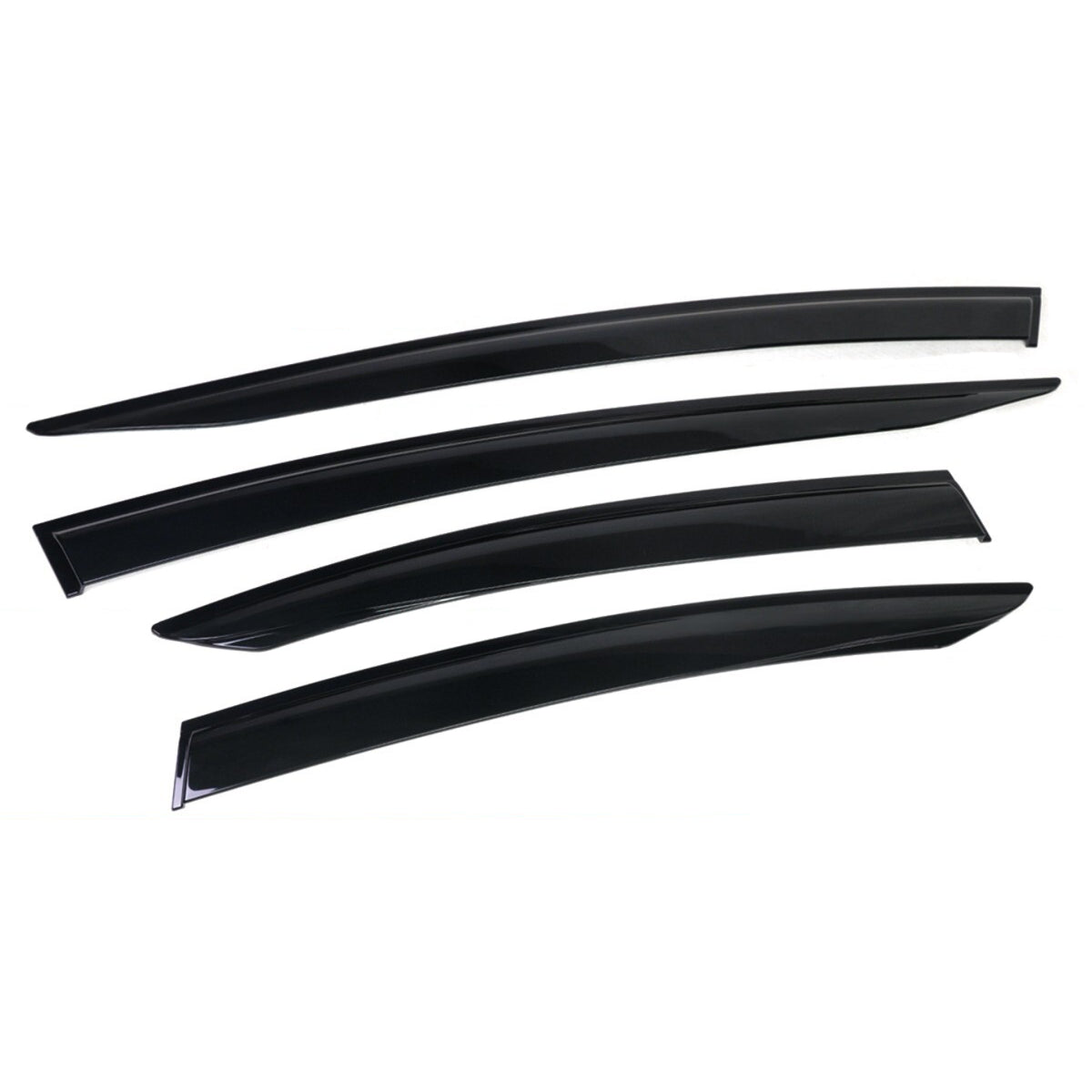 2023-2026 Toyota Prius low-profile 4-piece window visors, product and installed view 2