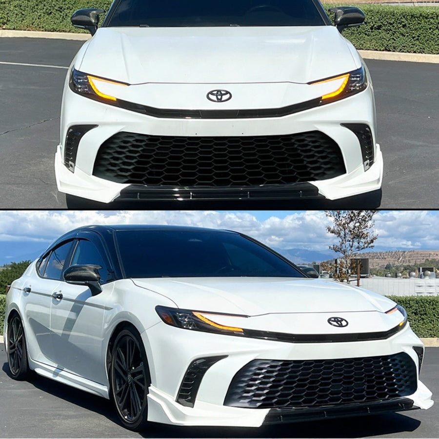 KRVN V-Style 3-Piece Front Bumper Lip [For 2025-2026 Toyota Camry SE/XSE]
