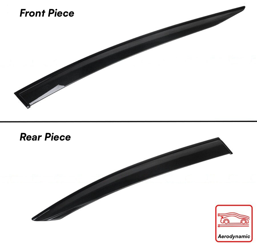 2023-2026 Toyota Prius low-profile 4-piece window visors, product and installed view 8