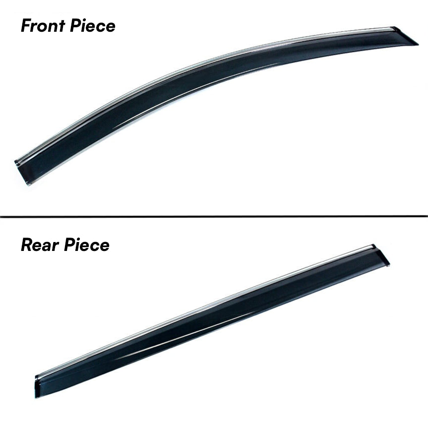 2021-2026 Toyota Sienna chrome-trim 4-piece window visors, product and installed view 6
