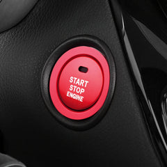 KRVN Red Aluminum Push-Start Button Cover & Ring for 2018-2026 Toyota Camry