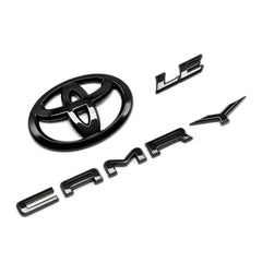 KRVN Gloss Black Rear Emblem Overlay Kit — 2018–2024 Toyota Camry LE/SE/XSE — product view 14 of 14
