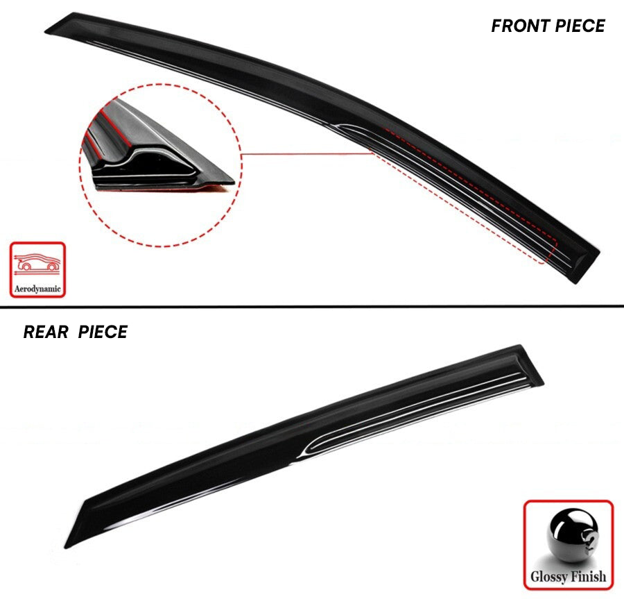 KRVN Mugen-Style 3D Wavy Window Visors for 2025-2026 Toyota Camry — view 9