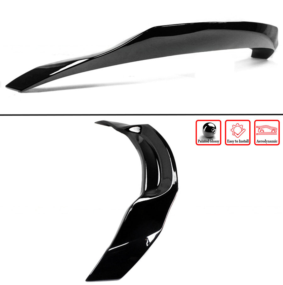 2025-2026 Camry R-Style High-Kick Duckbill Trunk Spoiler — R-style spoiler profile and raised edge close-ups