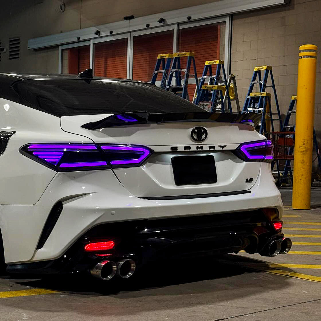 KRVN Gloss Black Rear Emblem Overlay Kit — 2018–2024 Toyota Camry LE/SE/XSE — product view 11 of 14