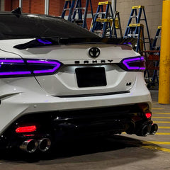 KRVN Gloss Black Rear Emblem Overlay Kit — 2018–2024 Toyota Camry LE/SE/XSE — product view 1 of 14