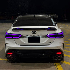 KRVN Gloss Black Rear Emblem Overlay Kit — 2018–2024 Toyota Camry LE/SE/XSE — product view 7 of 14