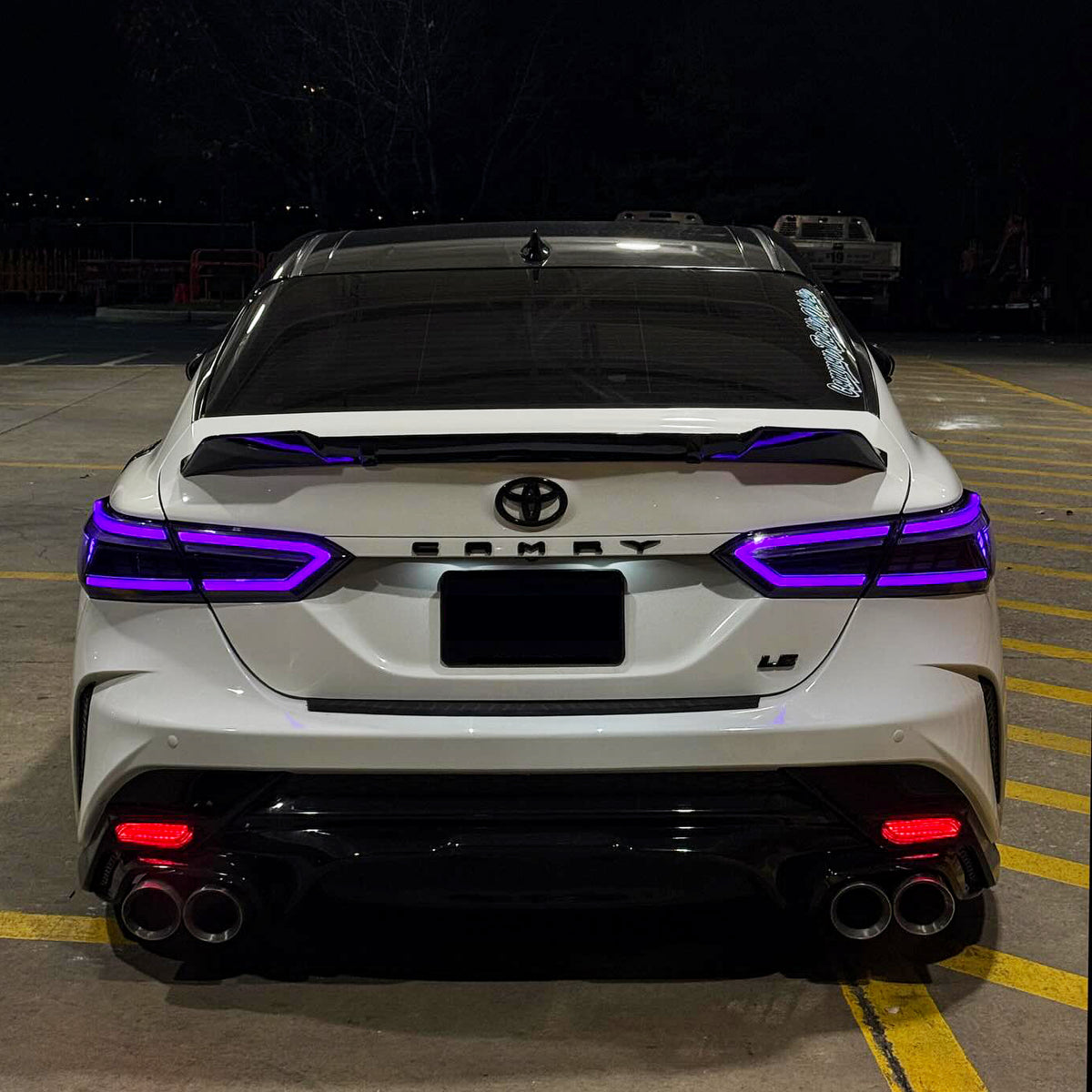 KRVN Gloss Black Rear Emblem Overlay Kit — 2018–2024 Toyota Camry LE/SE/XSE — product view 7 of 14