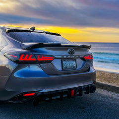 KRVN Gloss Black Rear Emblem Overlay Kit — 2018–2024 Toyota Camry LE/SE/XSE — product view 8 of 14