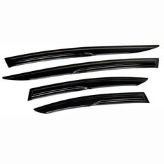 2023-2026 Toyota Prius Mugen-style gloss-black window visors, product and installed view 2
