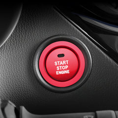 KRVN Red Aluminum Push-Start Button Cover & Ring for 2018-2026 Toyota Camry — view 3