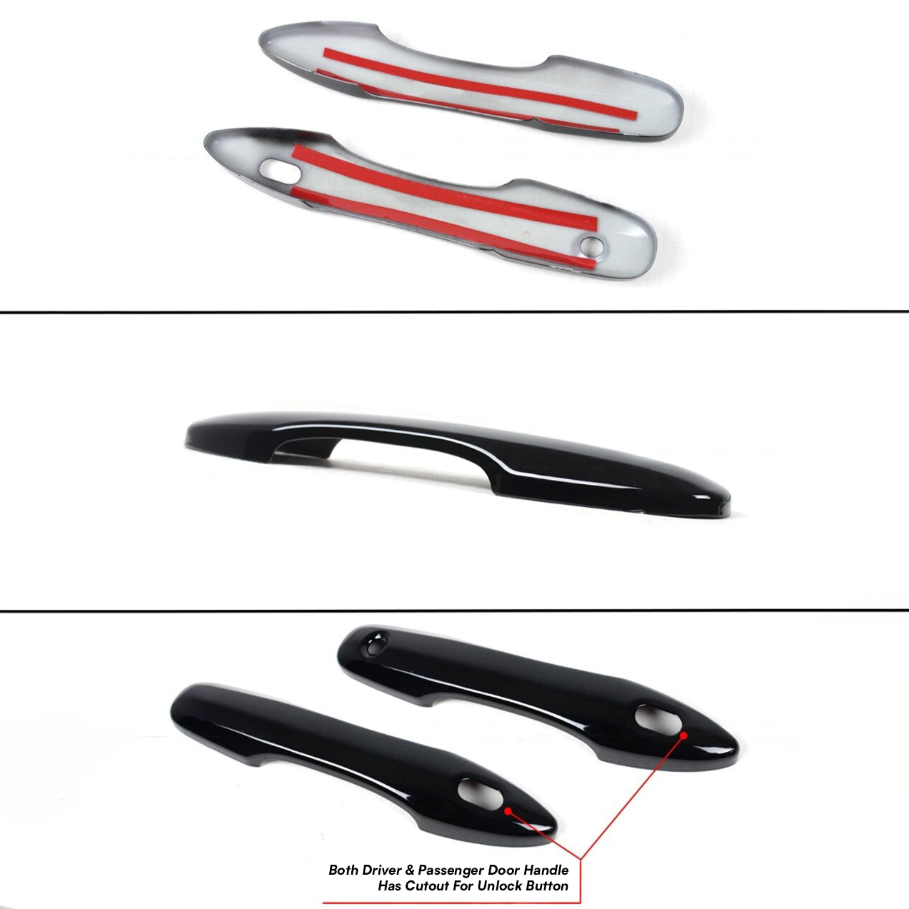 KRVN Gloss Black Door Handle Covers [For 2025-2026 Toyota Camry]