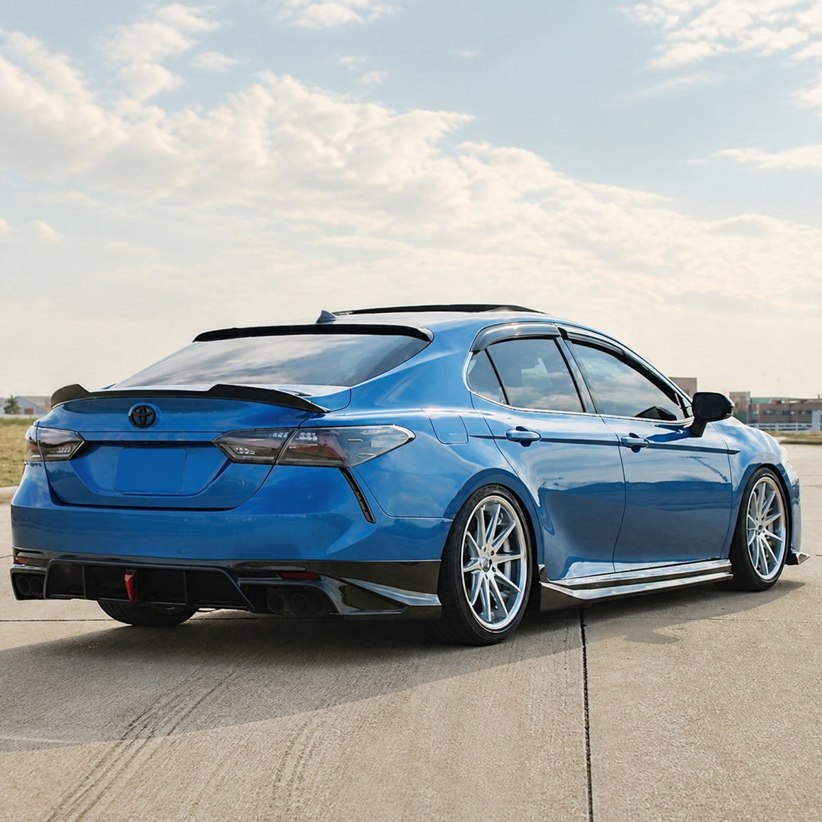 KRVN V-Style Carbon Fiber Trunk Spoiler for 2018-2024 Toyota Camry — view 3