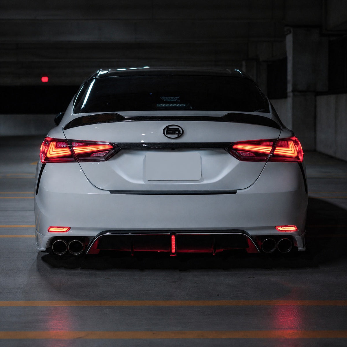 KRVN V-Style Carbon Fiber Trunk Spoiler for 2018-2024 Toyota Camry — view 5