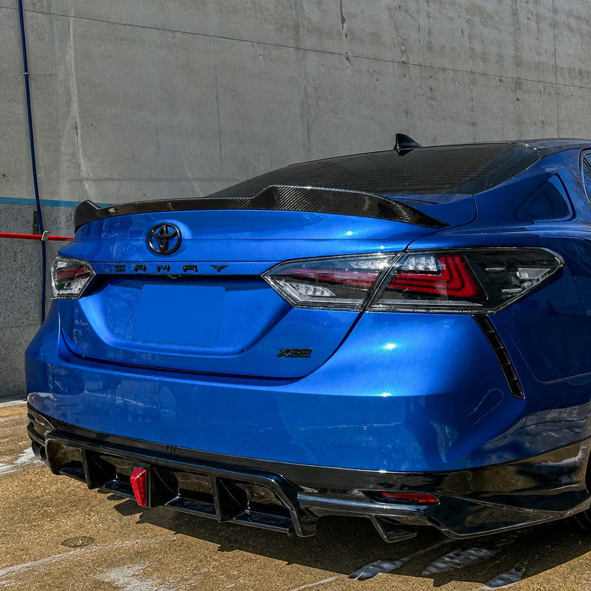 KRVN V-Style Carbon Fiber Trunk Spoiler for 2018-2024 Toyota Camry — view 6