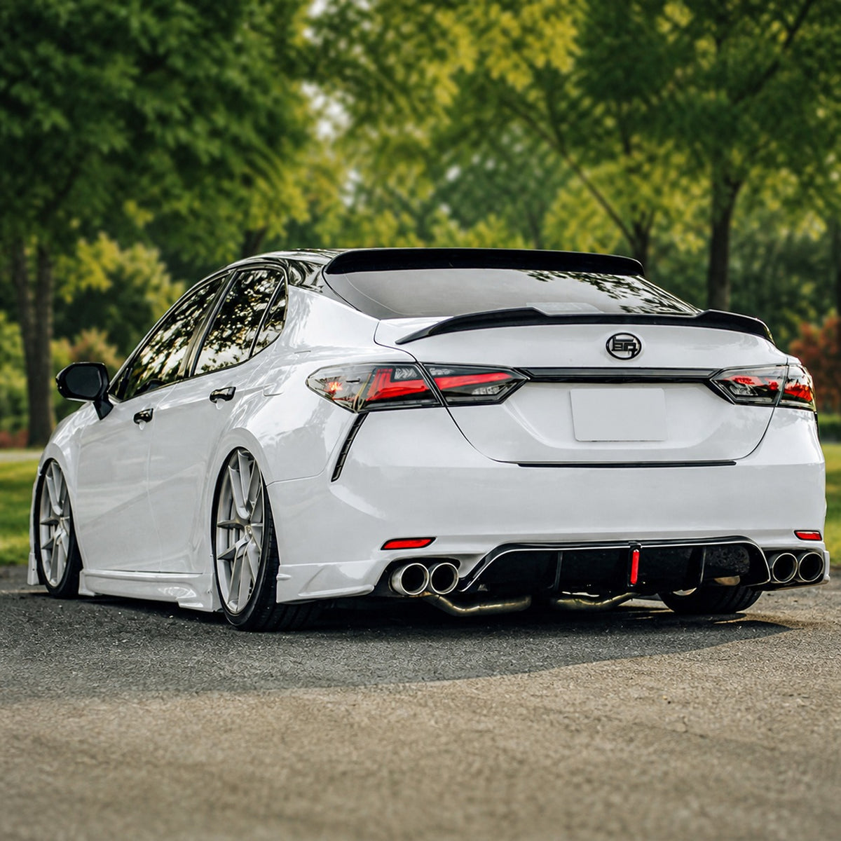 KRVN V-Style Carbon Fiber Trunk Spoiler for 2018-2024 Toyota Camry — view 8