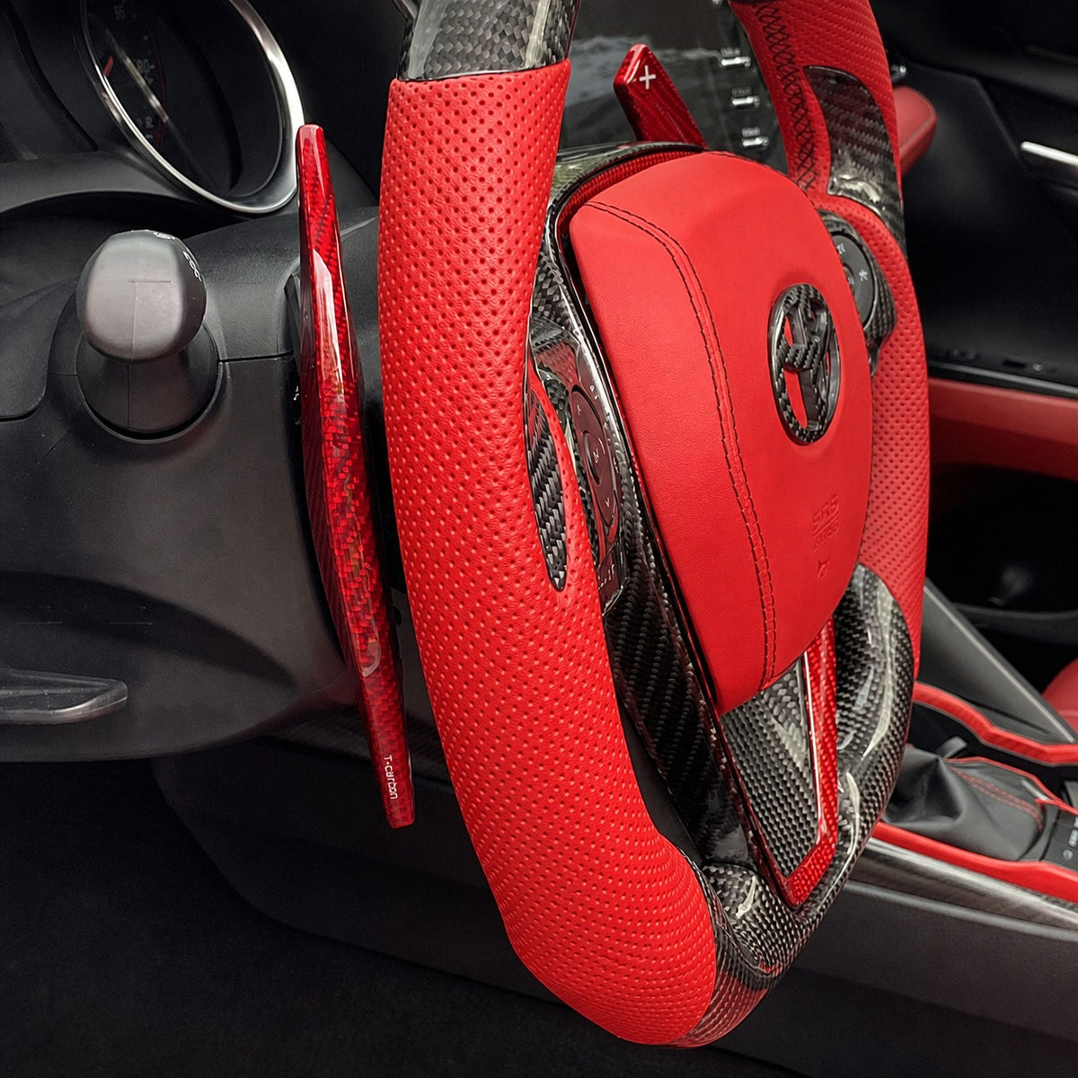 KRVN Carbon Fiber Paddle Shifter Extensions for 25-26 Camry SE/XSE & Nightshade — view 12