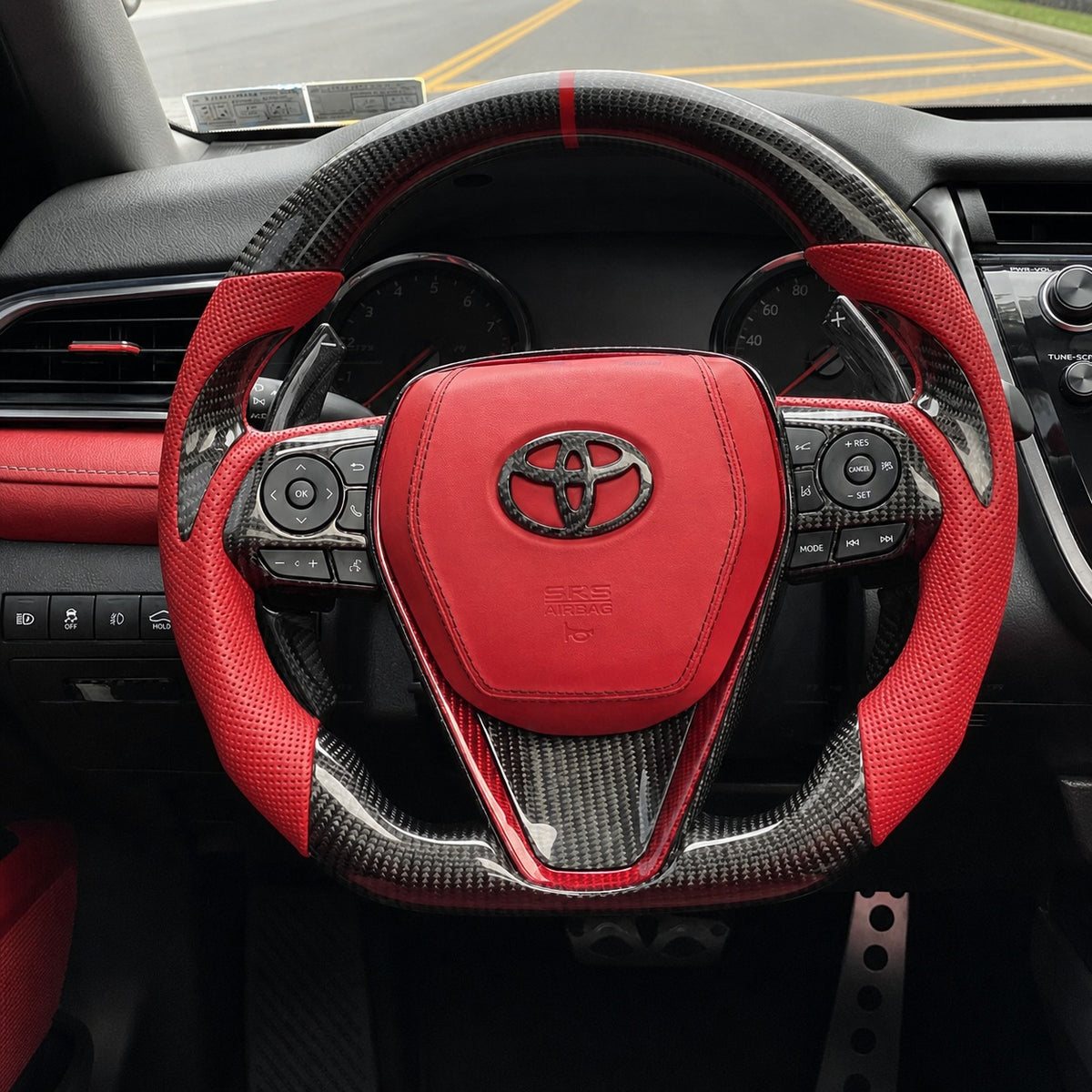 KRVN Carbon Fiber Paddle Shifter Extensions for 25-26 Camry SE/XSE & Nightshade — view 16