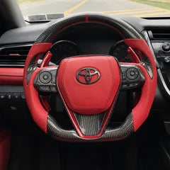 KRVN Carbon Fiber Paddle Shifter Extensions for 2018-2024 Toyota Camry — view 11