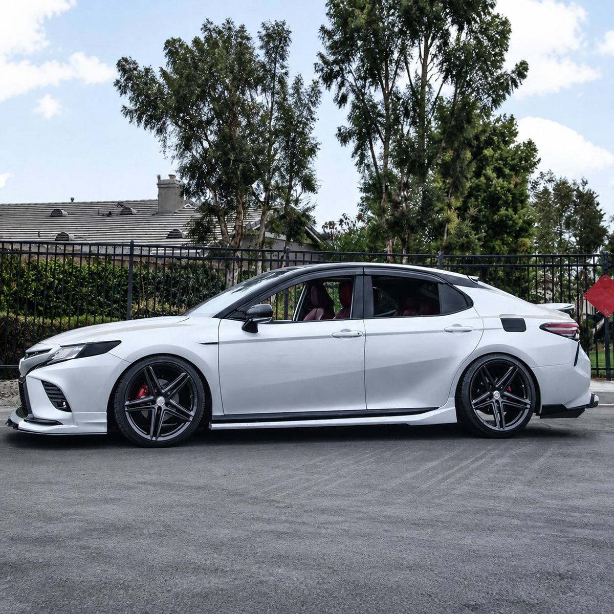 KRVN Clip-On Black-Trim Window Visors for 2018-2024 Toyota Camry — view 4