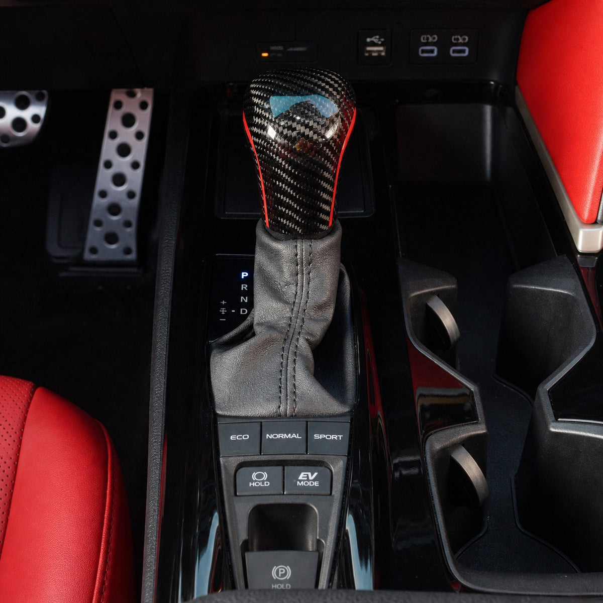 KRVN Carbon Fiber Automatic Shift Knob for 2025-2026 Toyota Camry — view 4