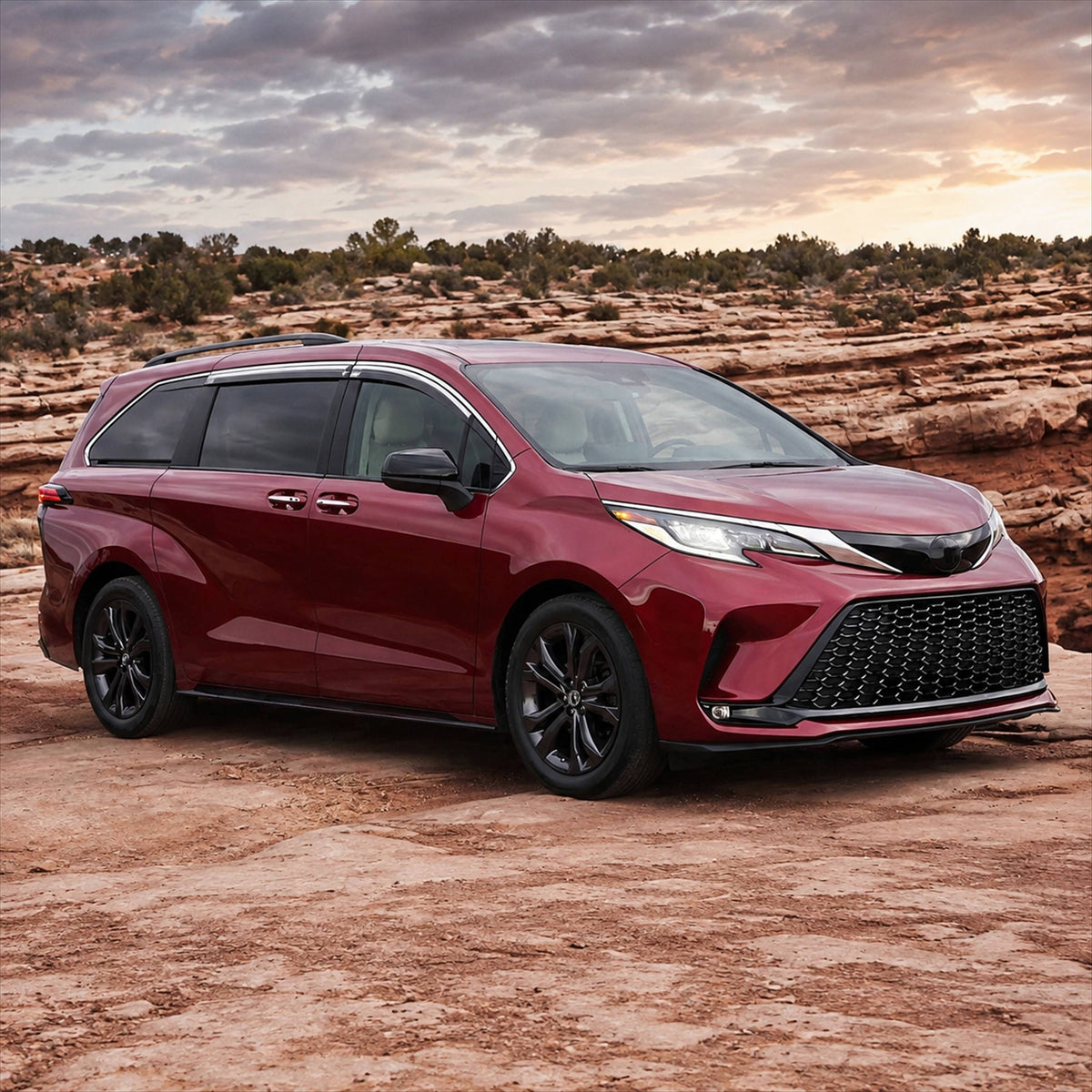 2021-2026 Toyota Sienna 8-piece window visors, product and installed view 12