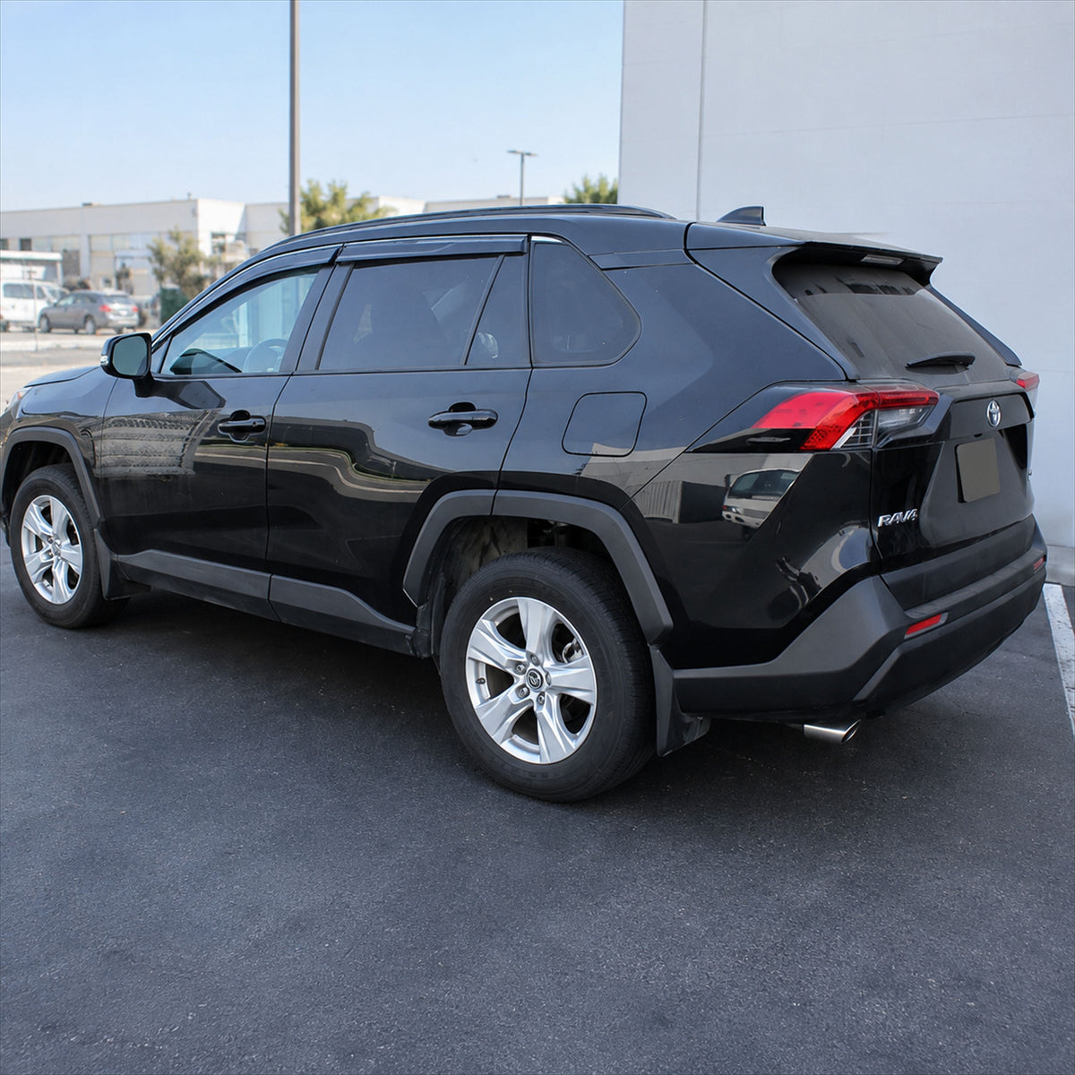 2019-2025 Toyota RAV4 light-smoked 4-piece window visors, product and installed view 7