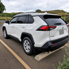 2019-2025 Toyota RAV4 light-smoked 4-piece window visors, product and installed view 10