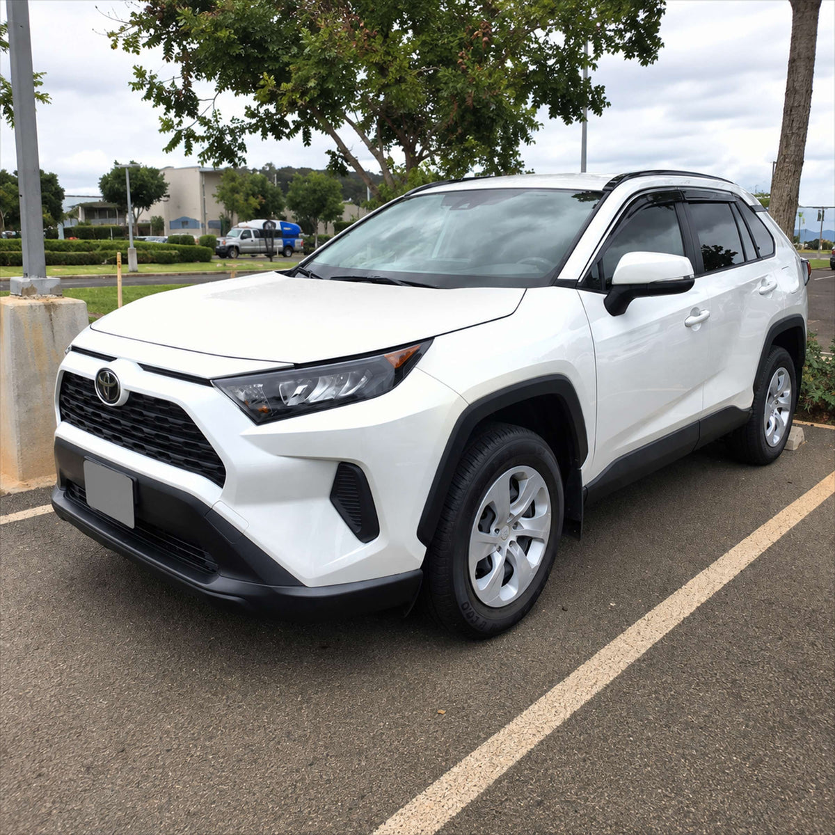 2019-2025 Toyota RAV4 light-smoked 4-piece window visors, product and installed view 12