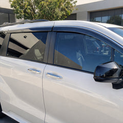 2021-2026 Toyota Sienna chrome-trim 4-piece window visors, product and installed view 8