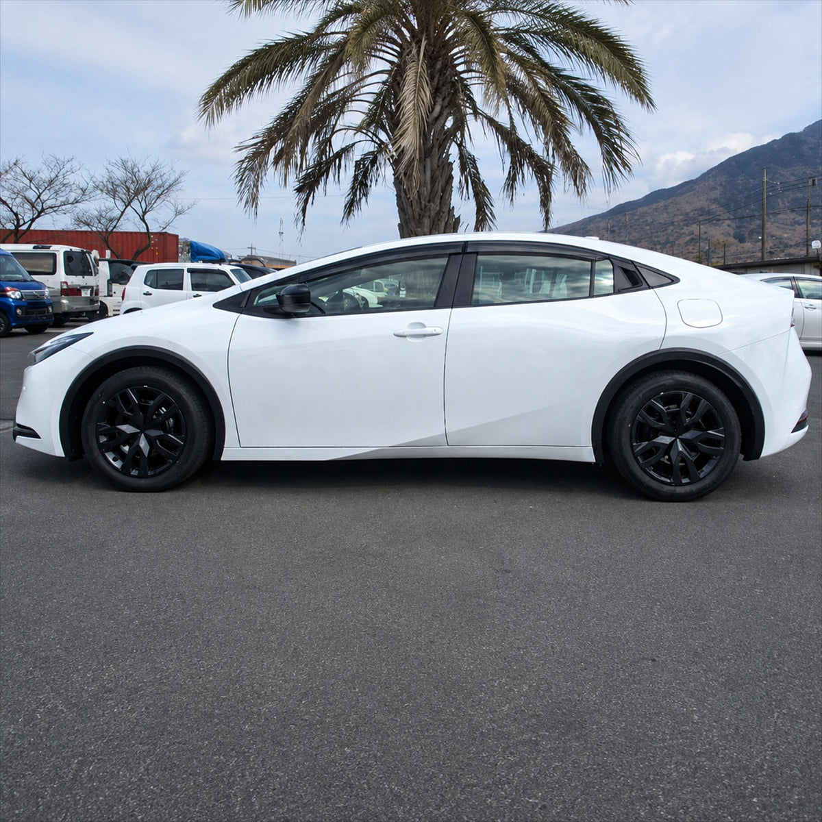 2023-2026 Toyota Prius low-profile 4-piece window visors, product and installed view 5