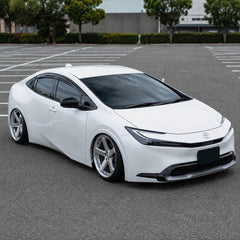 2023-2026 Toyota Prius Mugen-style gloss-black window visors, product and installed view 3