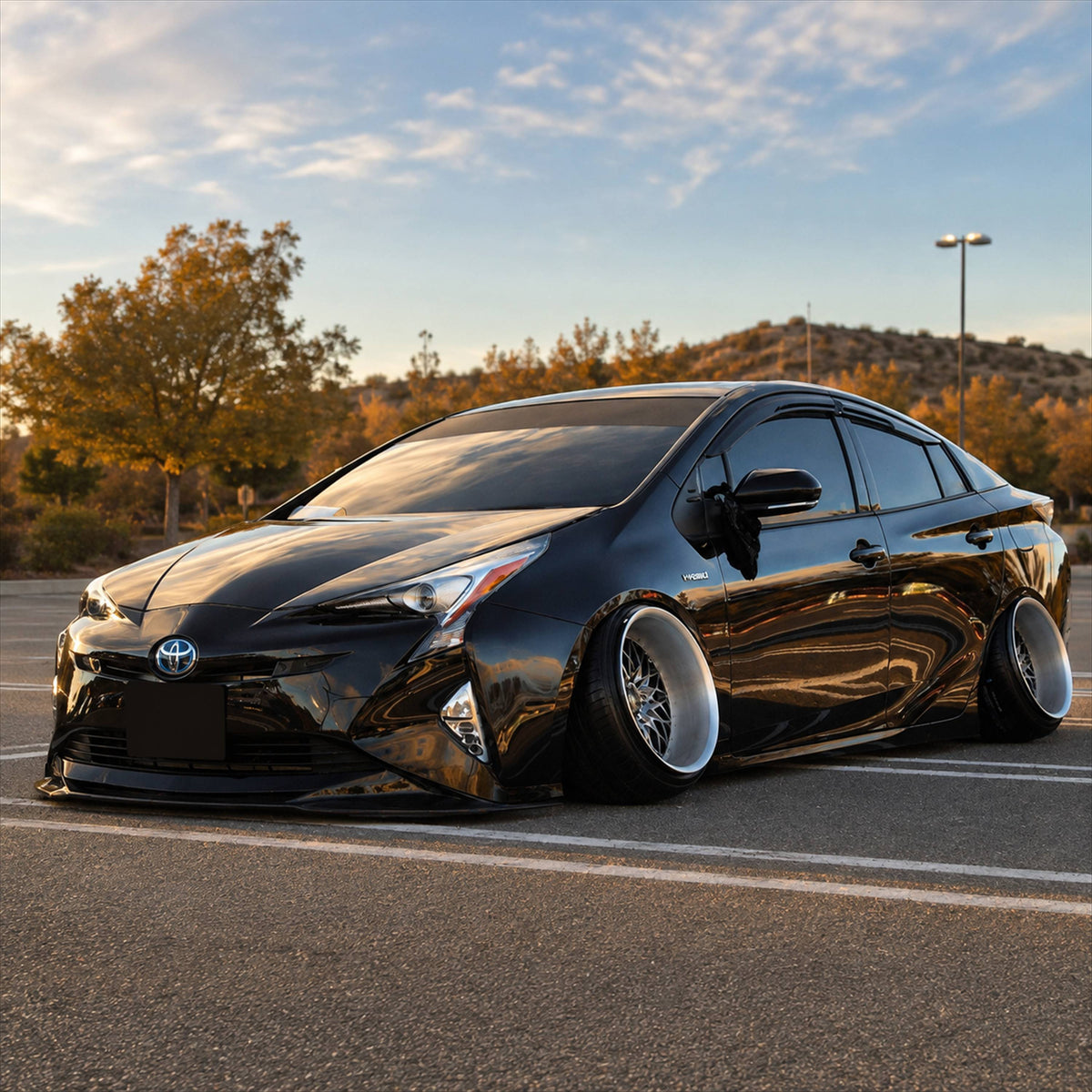 KRVN Mugen-Style 3D Wavy Window Visors [For 2016-2022 Toyota Prius]