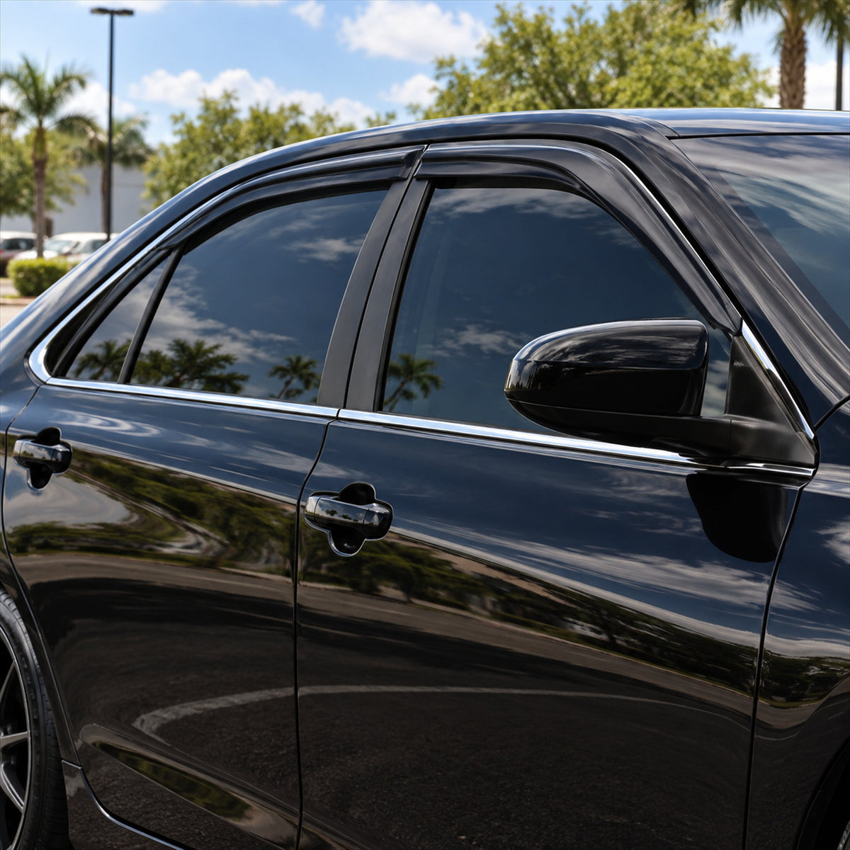 KRVN Mugen-Style 3D Wavy Window Visors [For 2012-2014 Toyota Camry]