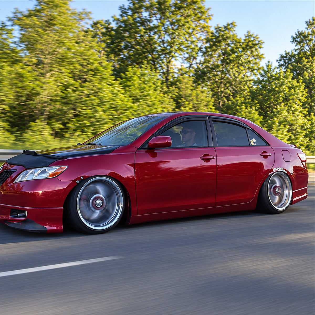 KRVN Mugen-Style 3D Wavy Window Visors [For 2007-2011 Toyota Camry SE]