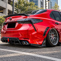 2018-2024 Toyota Camry SE/XSE with YOFER V2 LED rear diffuser and winglet corner spats