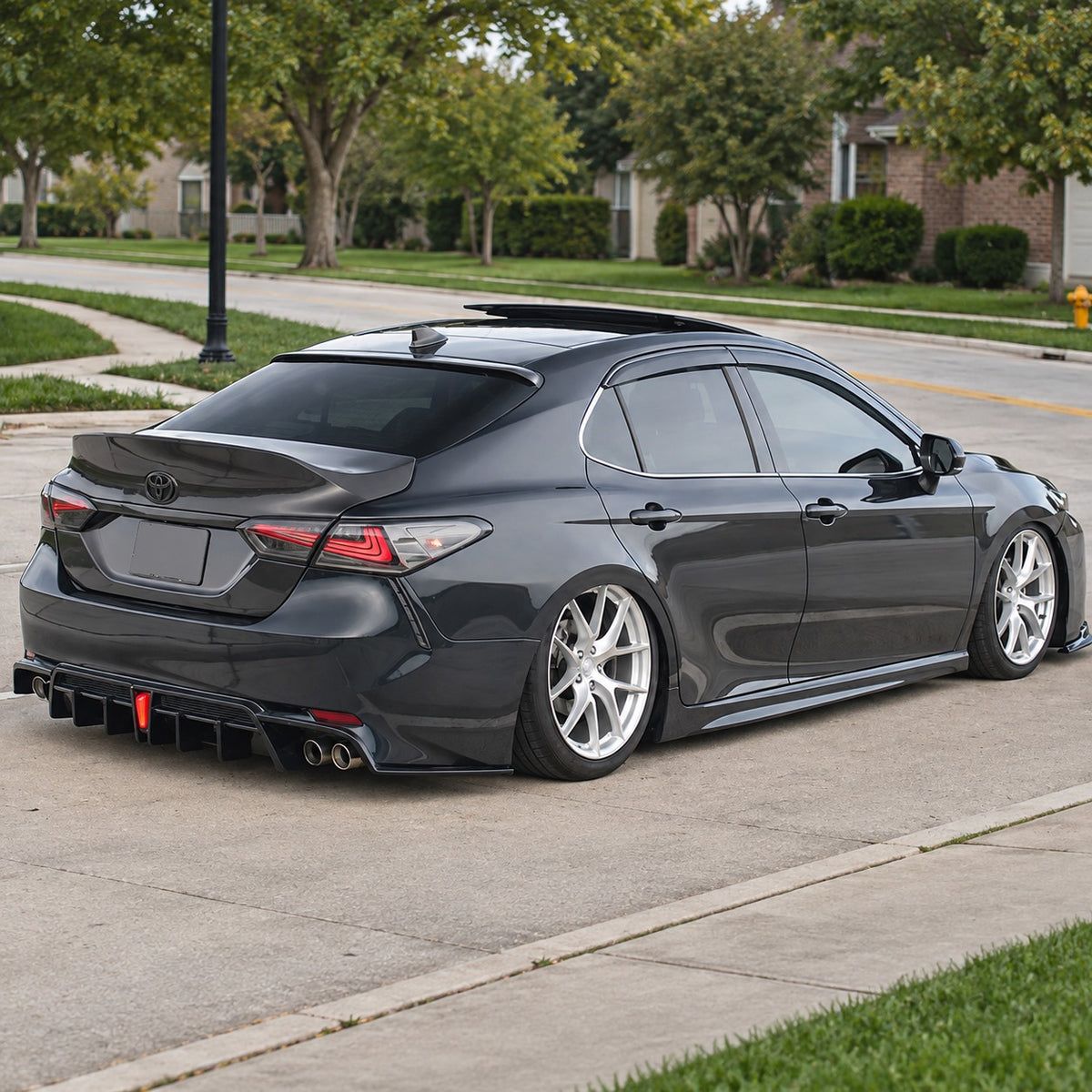 YOFER V2 LED Rear Diffuser + Sleek Corner Spats [For 2018-2024 Toyota Camry SE/XSE]