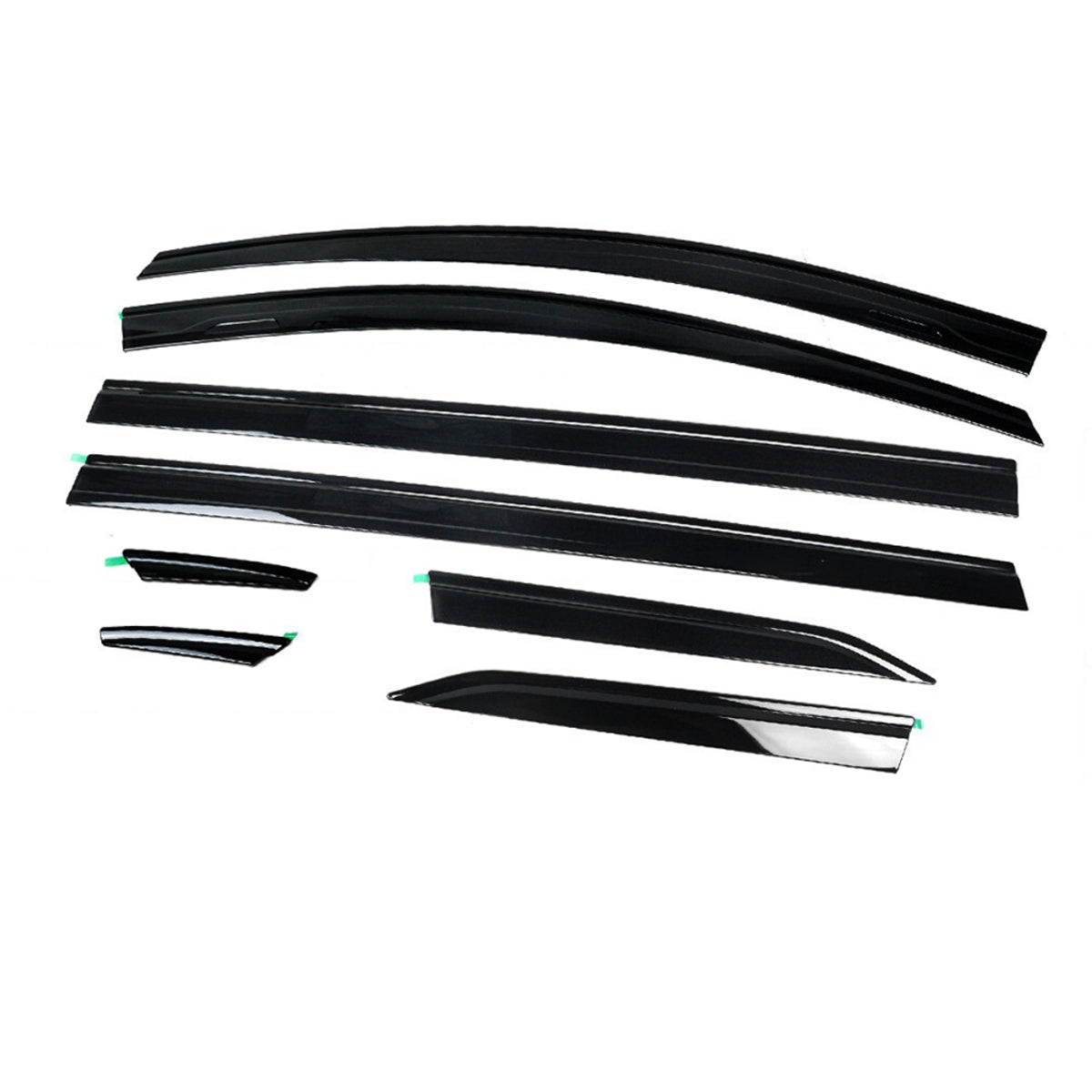 2021-2026 Toyota Sienna 8-piece window visors, product and installed view 2