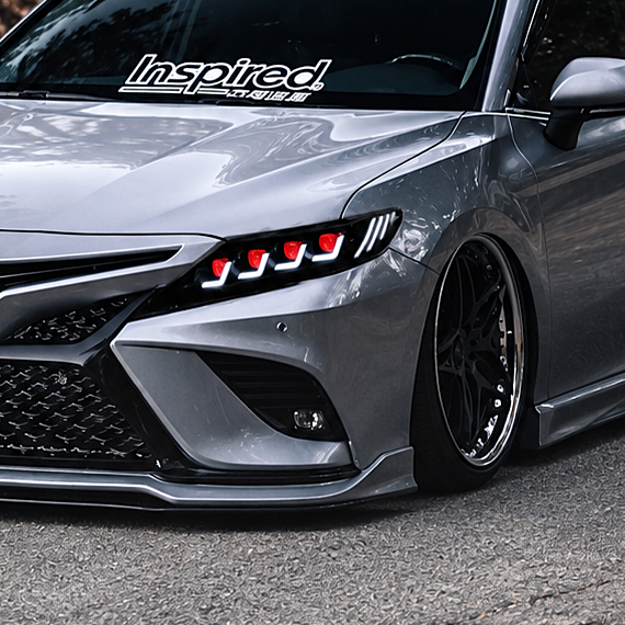 2018-2024 Toyota Camry with KRVN 8-lens red devil-eye LED headlights