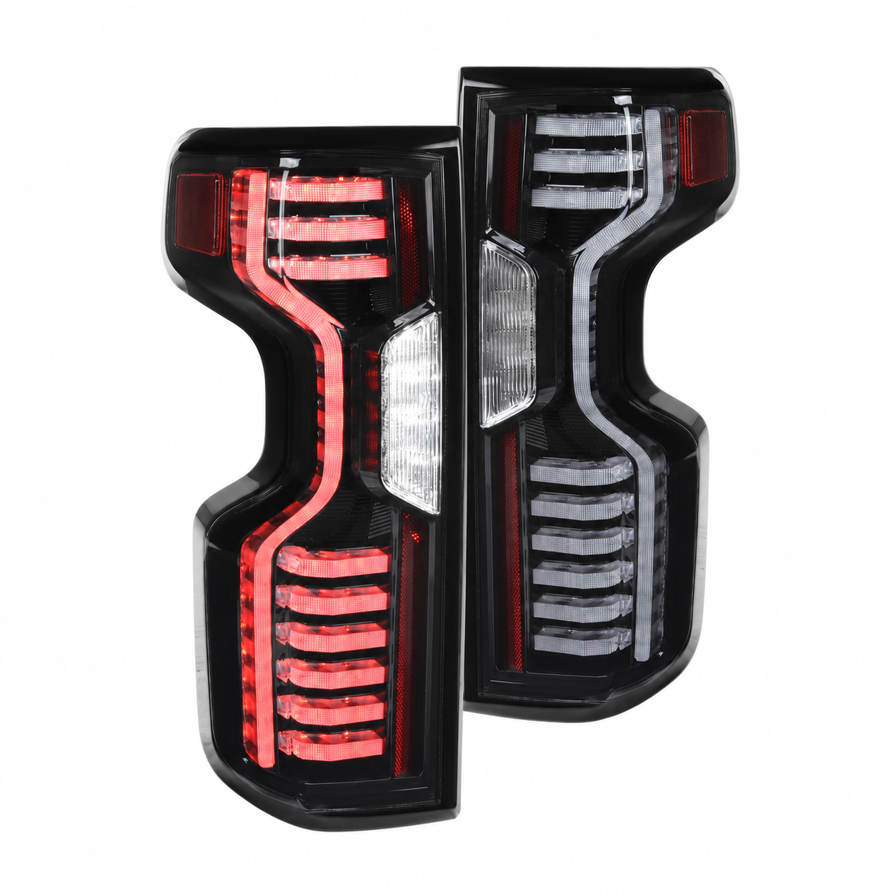 KRVN Cyber-Black Full LED Tail Lights [For Silverado]