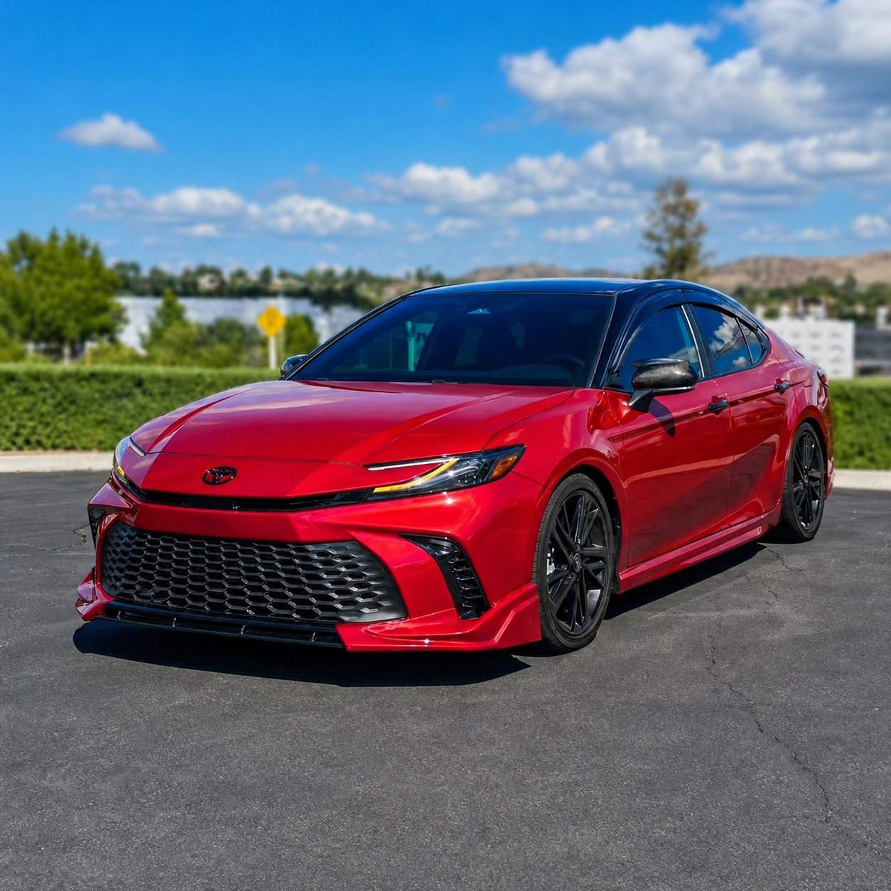 KRVN V-Style 3-Piece Front Bumper Lip [For 2025-2026 Toyota Camry SE/XSE]