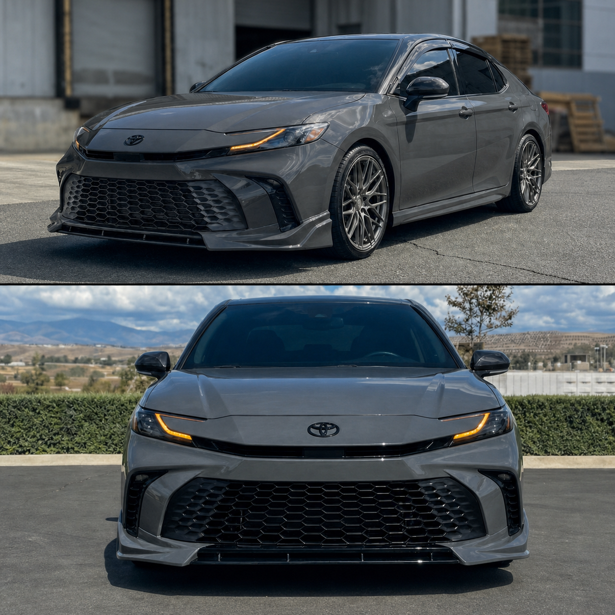 KRVN V-Style 3-Piece Front Bumper Lip [For 2025-2026 Toyota Camry SE/XSE]