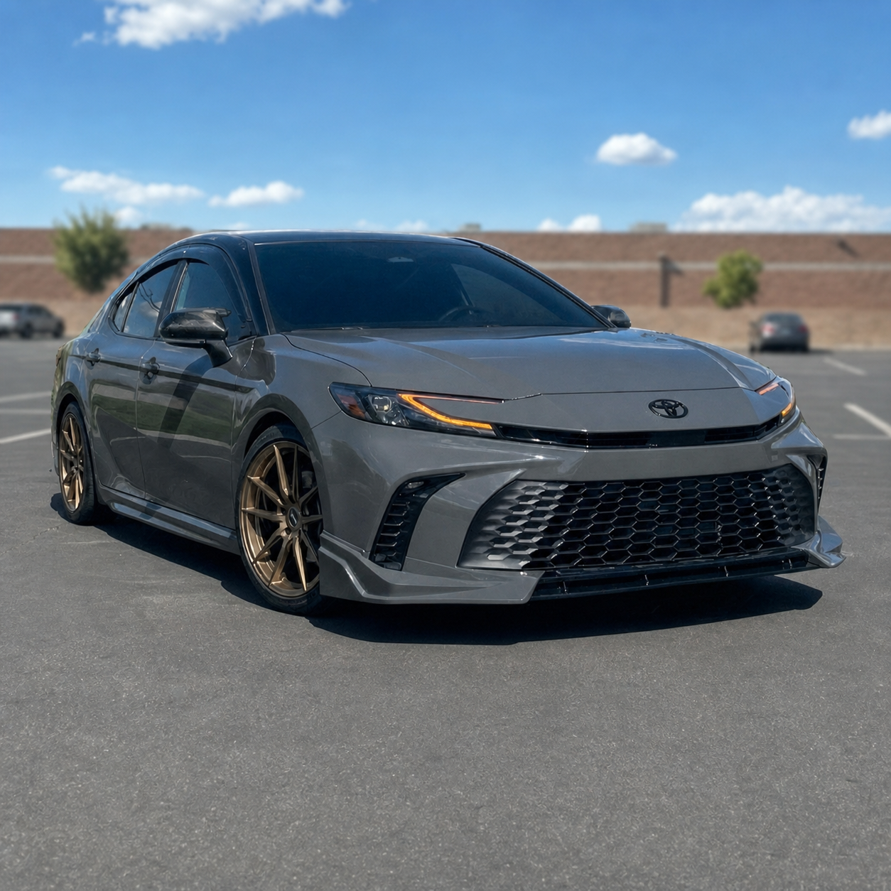 KRVN V-Style 3-Piece Front Bumper Lip [For 2025-2026 Toyota Camry SE/XSE]