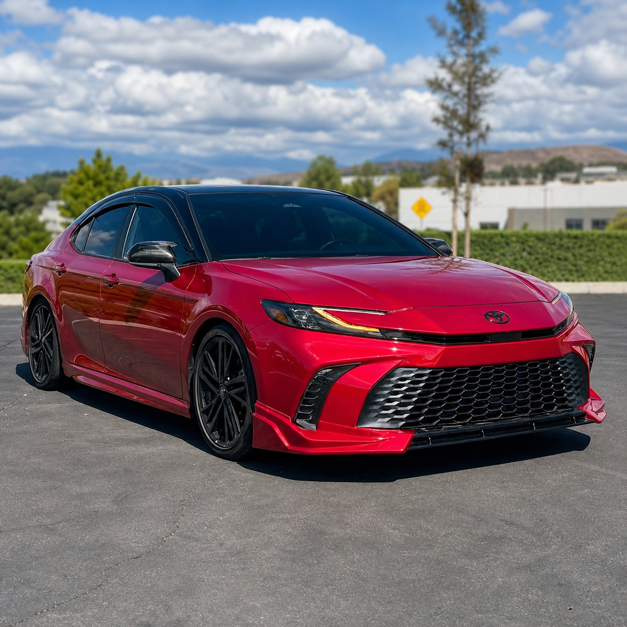 KRVN V-Style 3-Piece Front Bumper Lip [For 2025-2026 Toyota Camry SE/XSE]