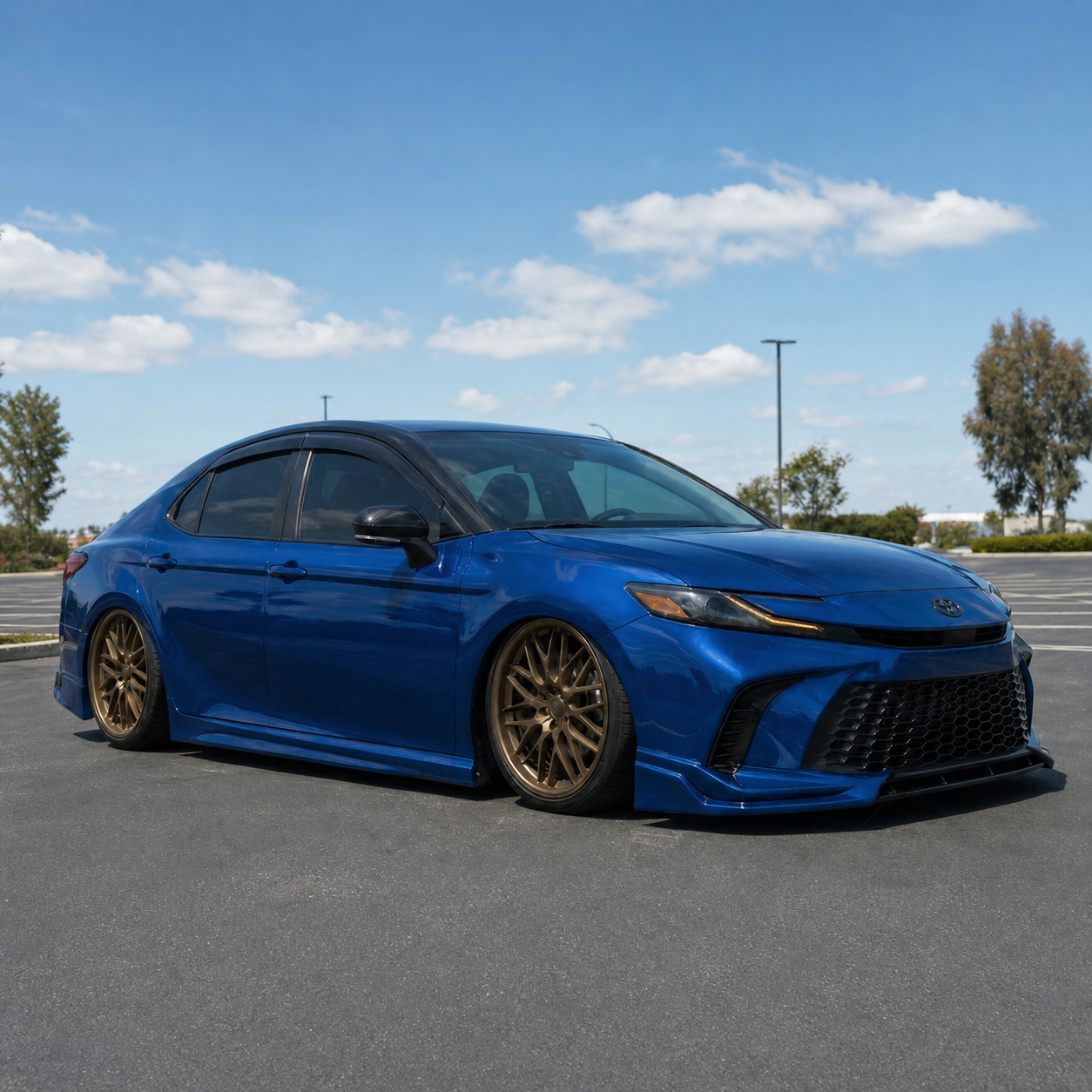 KRVN V-Style 3-Piece Front Bumper Lip [For 2025-2026 Toyota Camry SE/XSE]