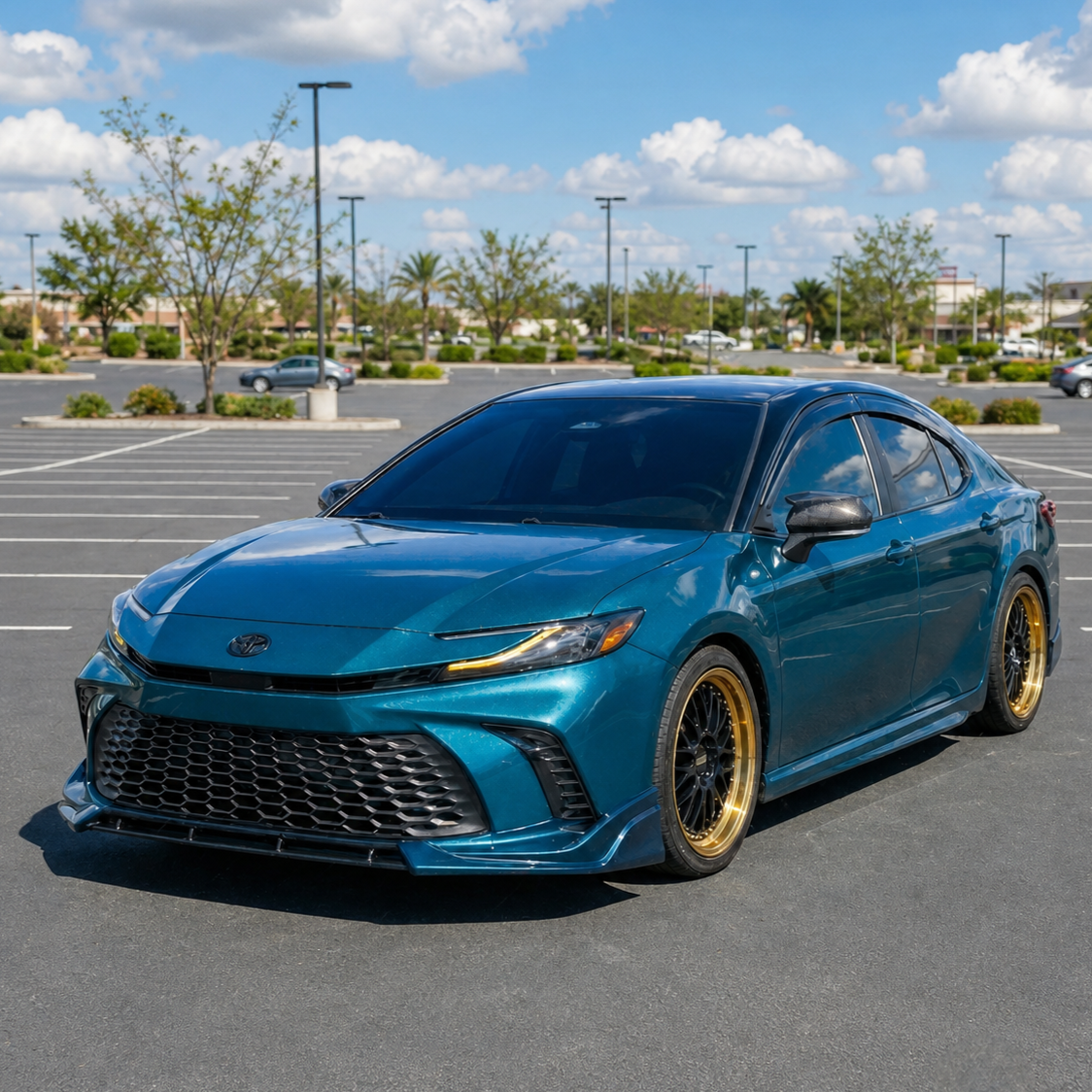KRVN V-Style 3-Piece Front Bumper Lip [For 2025-2026 Toyota Camry SE/XSE]