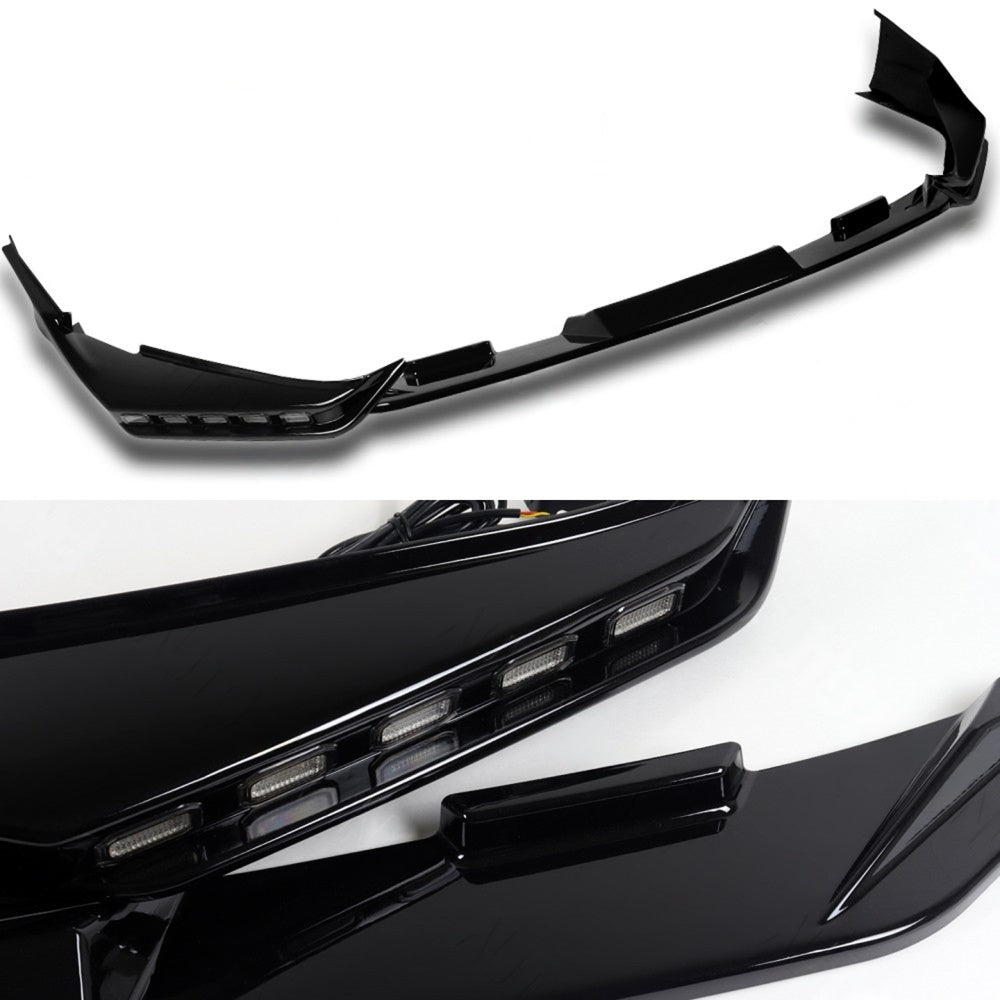 KRVN Sport Sequential LED Front Bumper Lip [For 2025-2026 Toyota Camry SE/XSE]