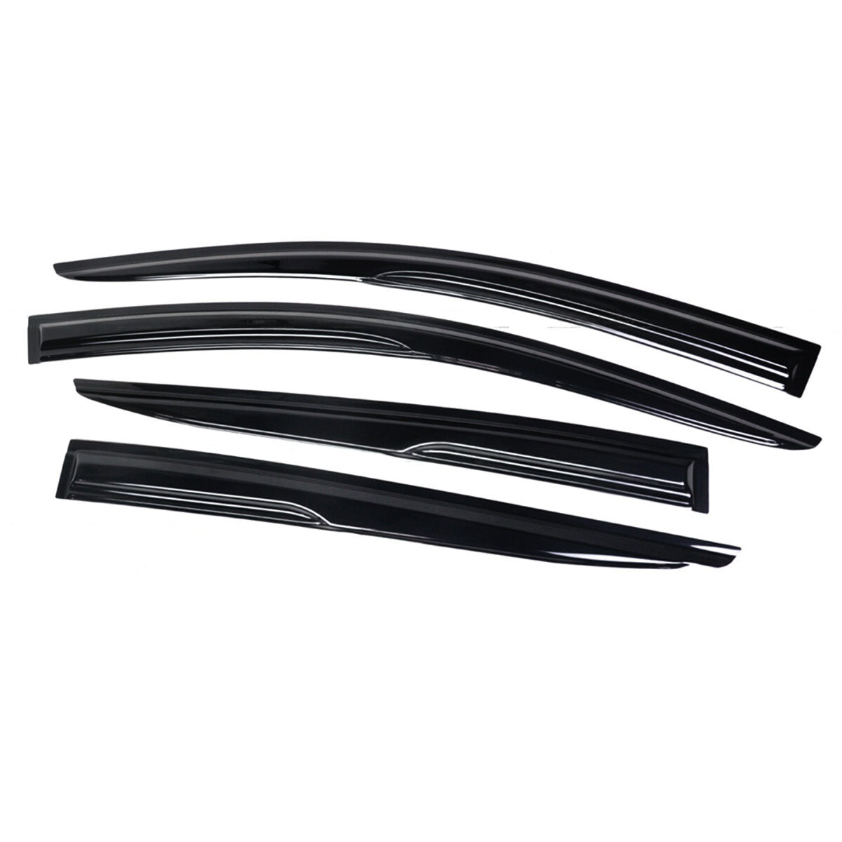 KRVN Mugen-Style 3D Wavy Window Visors [For 2016-2022 Toyota Prius]