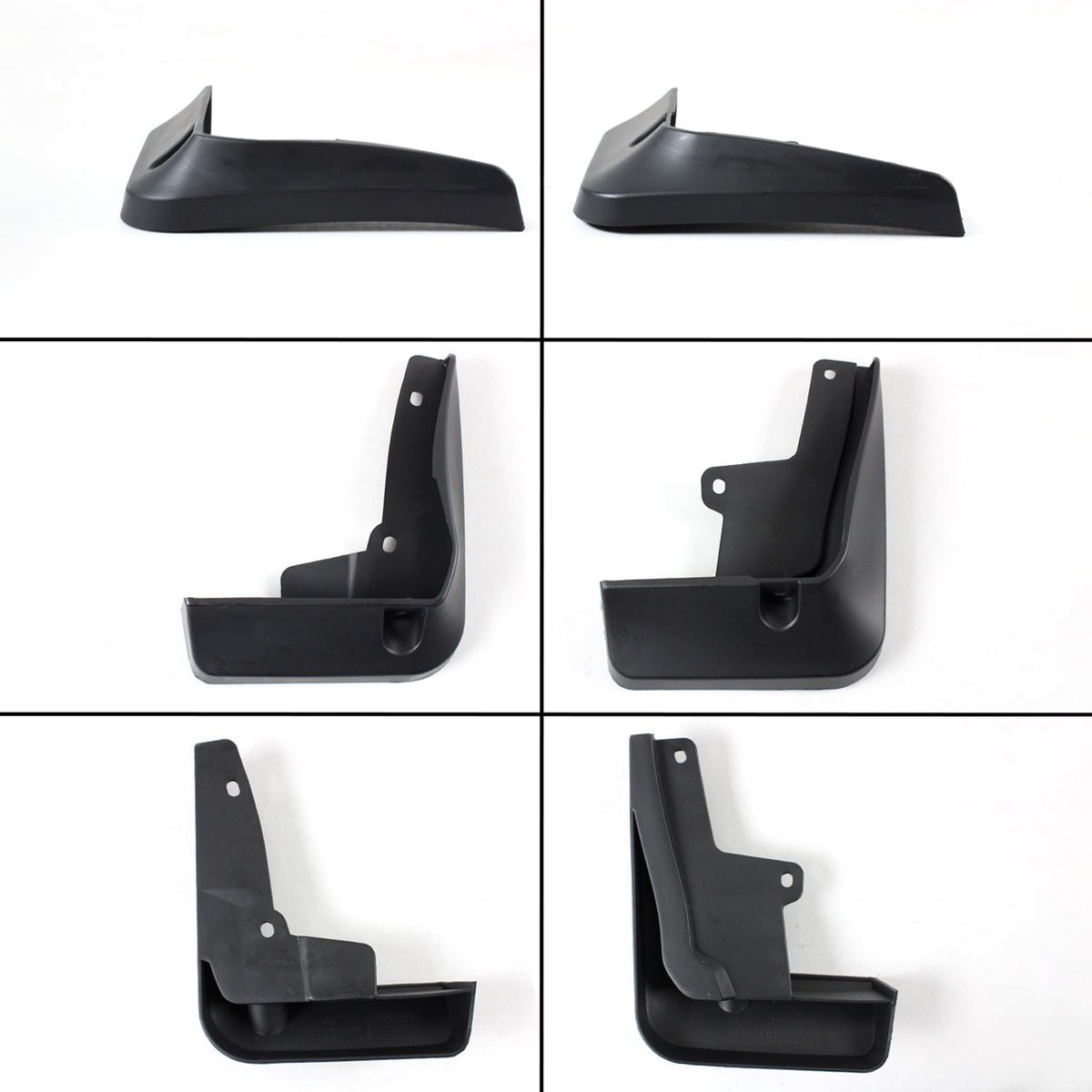 2018-2024 Camry LE/XLE 4-Piece Splash Guards — front and rear LE/XLE splash-guard shapes