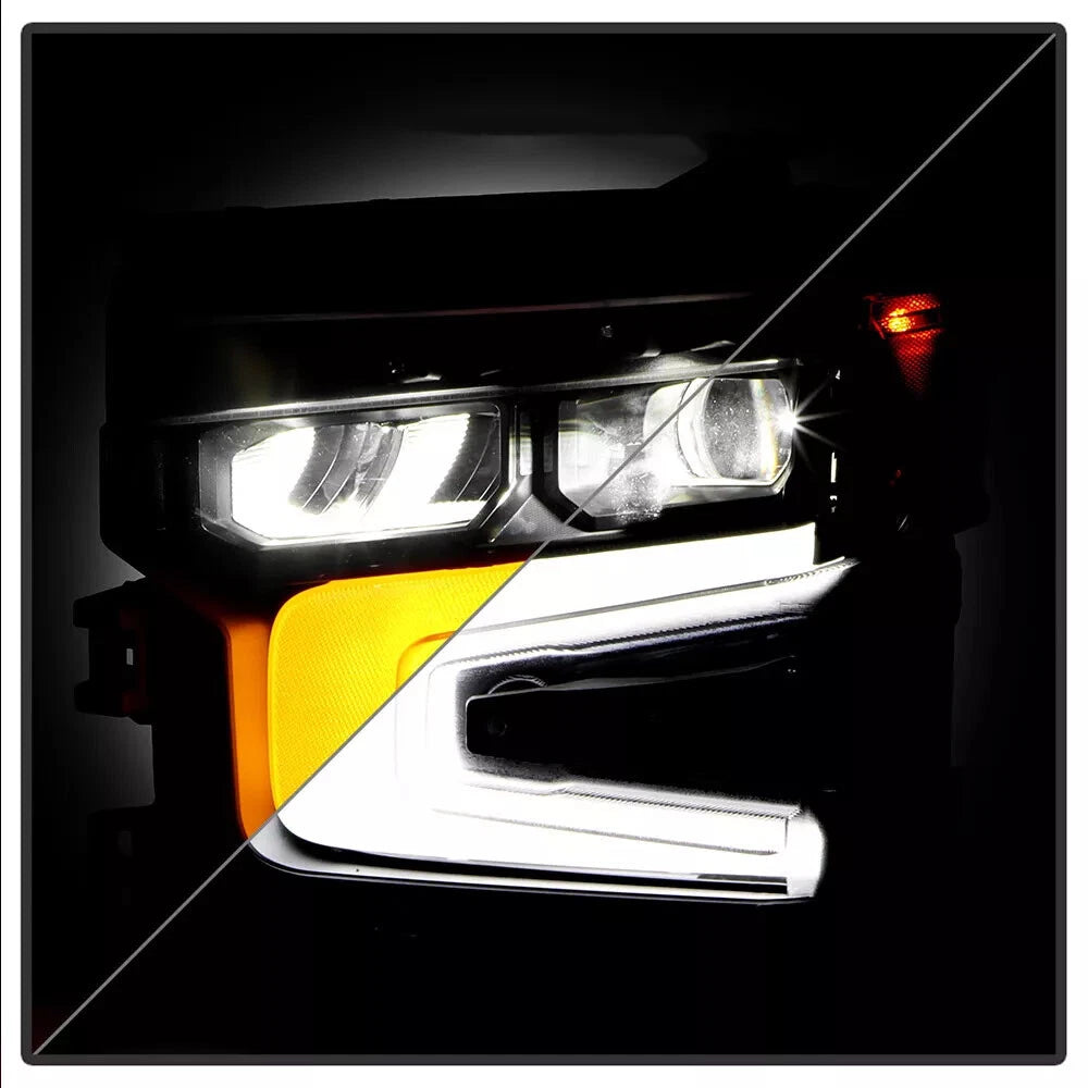 Black Bezel LED Headlight For 2022-2026 Chevy Silverado 1500 LT/RST (Left+Right)